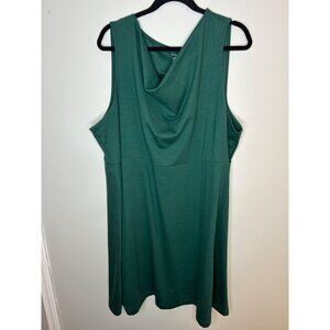 Lands End Forest Green Dress Women's Sz 3X Summer